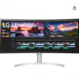 Amazon.com - LG 38BN95C-W 38" 21:9 3840 x 1600 144 Hz Nano IPS 曲麵顯示器，7.1折