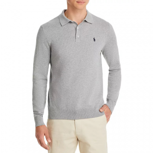 Polo Ralph Lauren The Luxe Knit Long Sleeve Polo Sale @ Bloomingdale's  