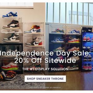 Sneaker Throne全场独立日大促 收运动鞋收藏鞋柜、鞋架、帽子收藏盒等