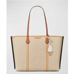 Extra 25% Off Tory Burch Perry Canvas & Leather Tote Bag @ Neiman Marcus