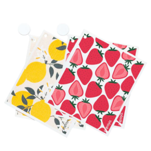Berry Sour 4张可重复使用纸巾 + 2个挂钩
