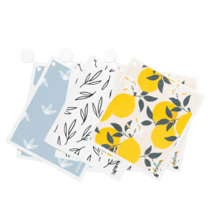 It's Raining Lemons 6张可重复使用纸巾 + 3个挂钩