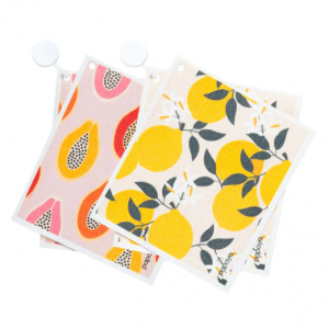 Fruit Salad 4张可重复使用纸巾 + 2个挂钩
