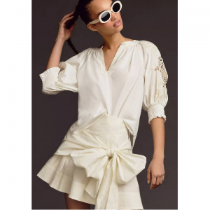 Anthropologie By Anthropologie Crochet 衬衫