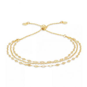 ITALIAN GOLD Triple Layer Bolo 手链