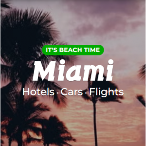 Priceline - 迈阿密Miami酒店大促，现在预订，立减$15 