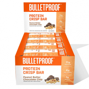 Bulletproof 花生酱巧克力蛋白质脆棒 12条