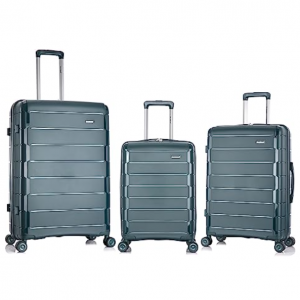 Rockland Vienna Hardside Luggage with Spinner Wheels, Green, 3-Piece Set (20/24/28) @ Amazon