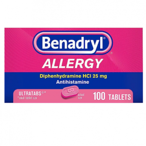 Benadryl 抗過敏藥 25 mg 100粒 @ Amazon