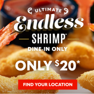 Monday Ultimate Endless Shrimp @ Red Lobster