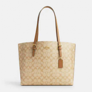 Extra 15% Off Coach Mollie Tote In Signature Canvas @ Coach Outlet