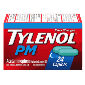 Tylenol PM Extra Strength Nighttime Pain Reliever & Sleep Aid Caplets, 24 ct @ Amazon