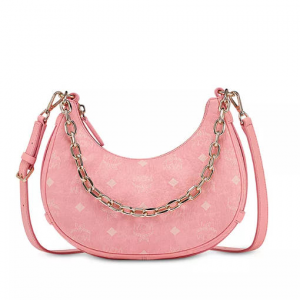 50% Off MCM Small Aren Crescent Hobo in Visetos @ Bloomingdale's