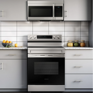 Samsung ME16A4021AS 30英寸 1.6 立方英寸大型微波炉英尺容量