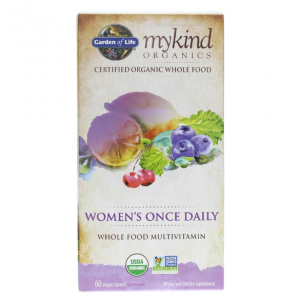 Garden of Life mykind Organics 女士每日一次多种维生素素食片 60 粒