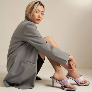 Charles & Keith Etta Velvet 高跟凉鞋