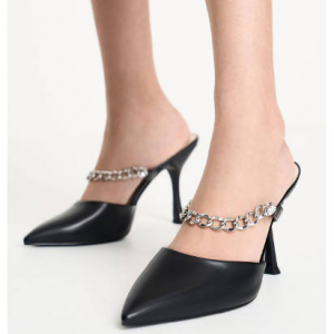 Charles & Keith Chain-Link Strap 高跟穆勒鞋