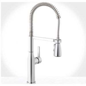 Miseno Galleria Pre-Rinse Single Handle Kitchen Faucet with Multi-Flow Spray Head - Includes Optio