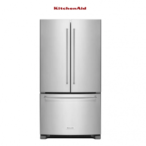 KitchenAid 36 Inch Wide 20 Cu. Ft. Counter Depth French Door Refrigerator with Interior Water Disp