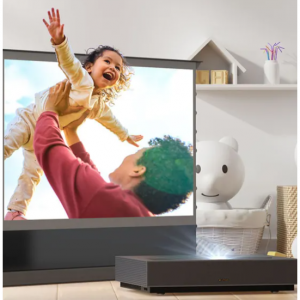 WEMAX Nova 4K UST Laser Projector+PSA08 120-inch Eelctrical Floor Raising ALR UST Screen