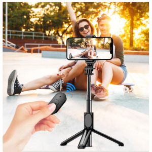 Selfie Stick Tripod with Detachable Wireless Remote, 4 in 1 Extendable Portable Selfie Stick & Pho