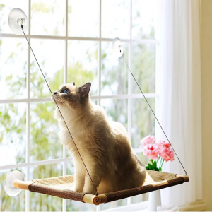 PETPAWJOY Cat Window Perch,Cat Hammock for Indoor/Outdoor Large Gat @ Amazon