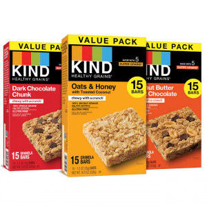 KIND Healthy Grains Bars, Variety Pack, 45 Count @ Amazon