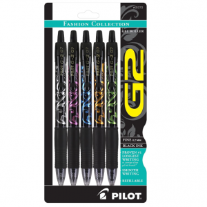 Pilot G2 凝胶时尚圆珠笔 5支 @ Amazon