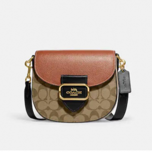 70% Off Coach Morgan Saddle Bag In Colorblock Signature Canvas @ Coach Outlet