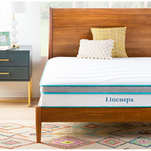 Linenspa 10 Inch Memory Foam and Innerspring Hybrid Mattress-Medium Feel-Full @ Amazon