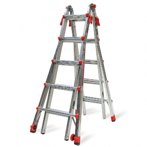 Little Giant Ladder Systems, Velocity with Wheels, M22, 22 Ft, Type 1A, 300 lbs Weight Rating