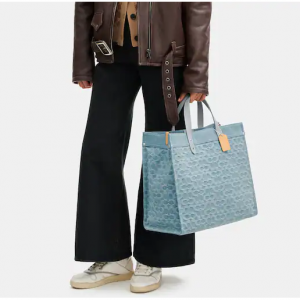 50% Off Field Tote 40 In Signature Denim @ Coach