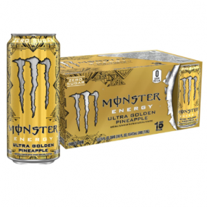 Monster Energy Ultra Golden Pineapple, Sugar Free Energy Drink, 16 Ounce (Pack of 15) @ Amazon