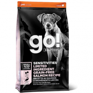 GO! SOLUTIONS SENSITIVITIES – Small Bites Salmon Recipe – Limited Ingredient Dog Food, 22 lb