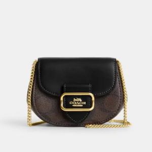 65% Off Coach Morgan Card Case On A Chain In Signature Canvas @ Coach Outlet