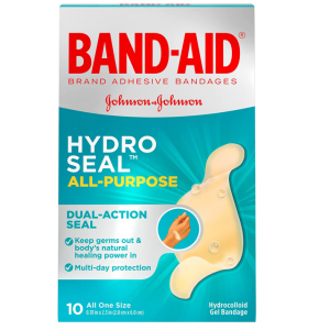 Band-Aid Brand Hydro Seal Waterproof All Purpose Adhesive Bandages, 10 ct @ Amazon