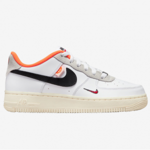 Foot Locker官網 Nike Air Force One LV8 FTL 白黑橘大童空軍一號板鞋5.3折特惠 