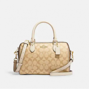 65% Off Coach Rowan Satchel In Blocked Signature Canvas @ Coach Outlet