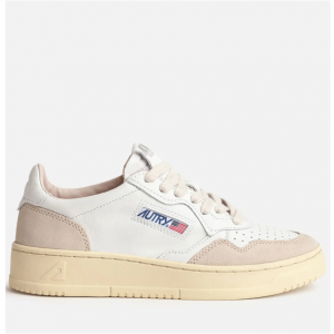 Autry Medalist Leather And Suede Court 女士运动鞋