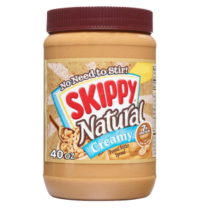 SKIPPY Natural Peanut Butter Spread, Creamy, 7 g protein per serving, 40 oz. @ Amazon