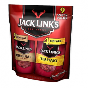 Jack Link's Beef Jerky Variety - Original and Teriyaki Flavors,  9 Count of 1.25 Oz Bags @ Amazon