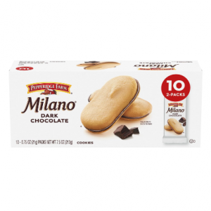 Pepperidge Farm Milano Cookies, Dark Chocolate, 10 Packs, 2 Cookies per Pack @ Amazon