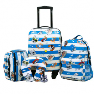 Travelers Club 5件套狗印花儿童行李箱套装带万向轮随身携带