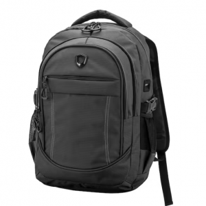 Traveler's Choice Tech Travel 19 英寸灰色行李背包，带内置 USB 充电端口