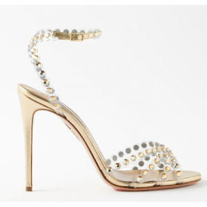 AQUAZZURA Tequila 105 crystal-embellished leather sandals