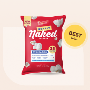 Nearly Naked Perfectly Salted Popcorn 4.5 oz Bag. Pack of 8