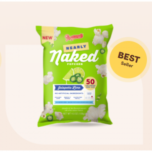 Nearly Naked Jalapeno Lime Popcorn 4.5 oz Bag. Pack of 8