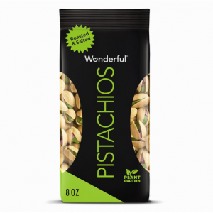 Wonderful Pistachios, In-Shell, Roasted & Salted Nuts, 8oz @ Amazon