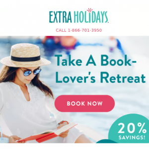 20% off and earn rewards with every stay @ Extra Holidays