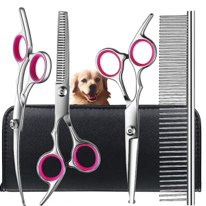 TINMARDA Professional Dog Grooming Scissors Kit @ Amazon